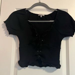 Black crop top